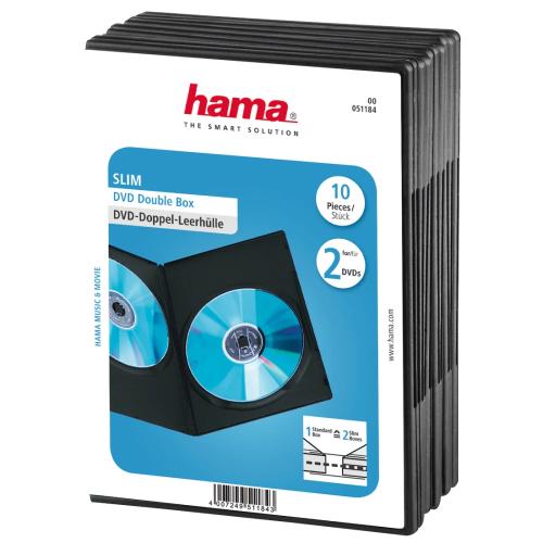 Estojo duplo para joias Hama Slim DVD com 10 unida