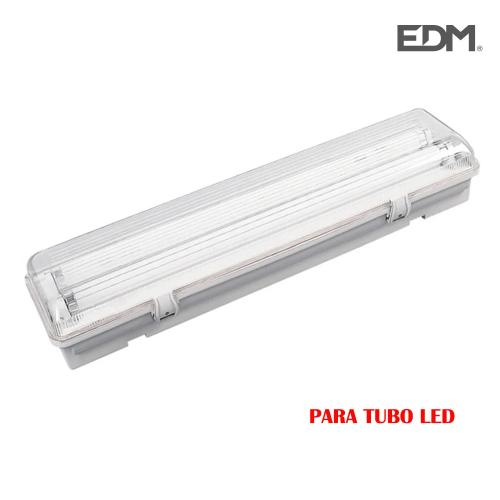 Armadura com Plastico para 2 Tubos LED de 22w (Eq.