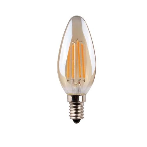 Lampada Vela Filamento Led Vidro Vintage E14 4,5w