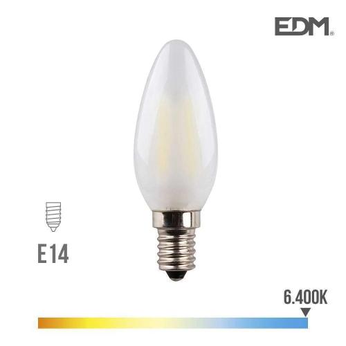 Lâmpada Vela Filamento Led Vidro Matte E14 4,5w