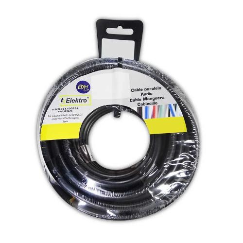 Rolo De Cabo Acril. Preto 3x2,5mm 5mts