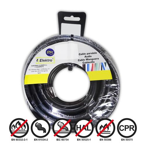 Rolo De Cabo Flexível 1,5mm Preto 5mts