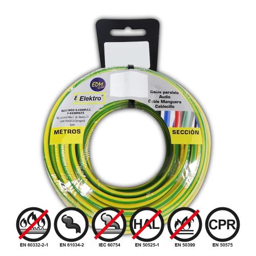 Rolo De Cabo Flexível 1,5mm Bicolor 5mts