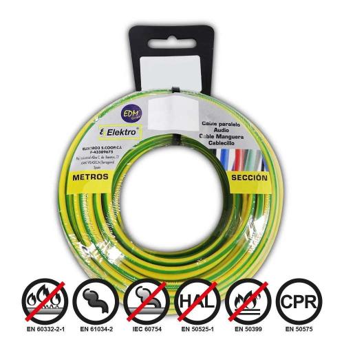 Rolo De Cabo Flexível 1,5mm Bicolor 10mts