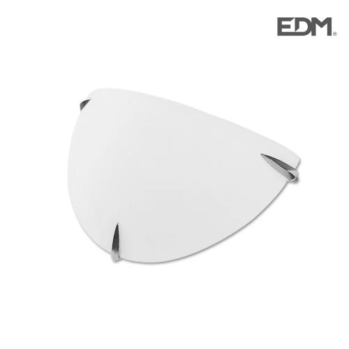 Lâmpada de Parede de Vidro 2xe27 Cor Branca Ø30x15x8cm Edm