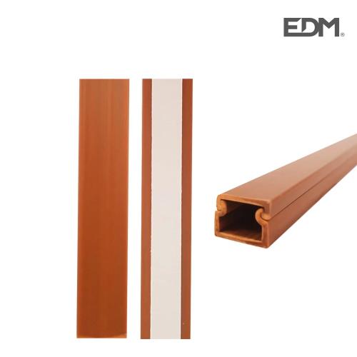 Mini Calha Adesiva Edm 2mts 12,7x11mm Madeira Escu