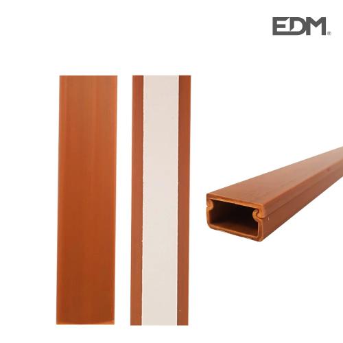 Mini Calha Adesiva Edm 2mts 19x11mm Madeira Escura