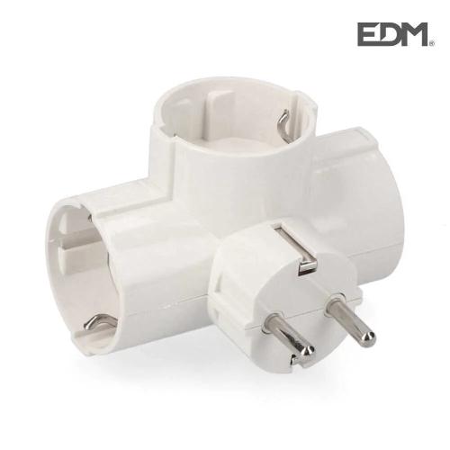 Ficha Tripla 3 Tomadas Laterais T/tl 16a 250v