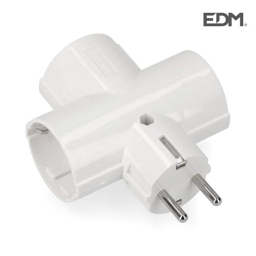 Ficha Tripla Com Baquelita T/tl 16a 250v