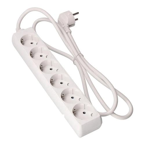 Bloco 6 Tomadas Schuko 1,5m 3x1,5mm