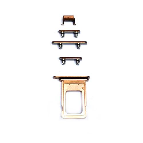 Kit De Botões 5 En 1 iPhone Xs Max Dourado