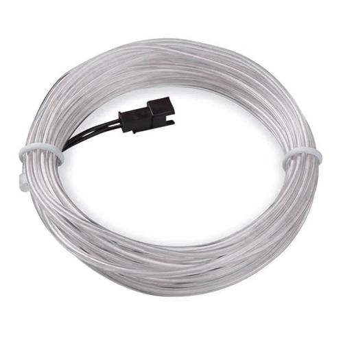 Luz De Néon Flexível Branca Para Carro 5m