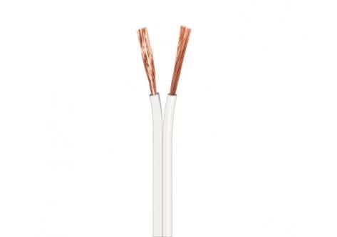 Cable para Altavoz 2x2.5mm, Blanco Polarizado 100m