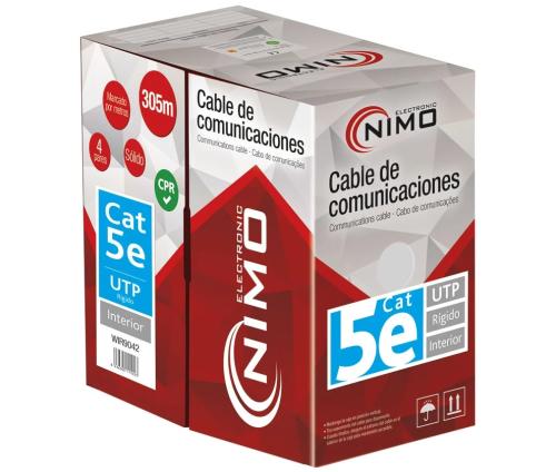 Cable para Datos Utp Cat.5e Rígido Interior, 305m