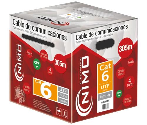 Cable para Datos Utp Cat.6 Rígido Interior, 305m