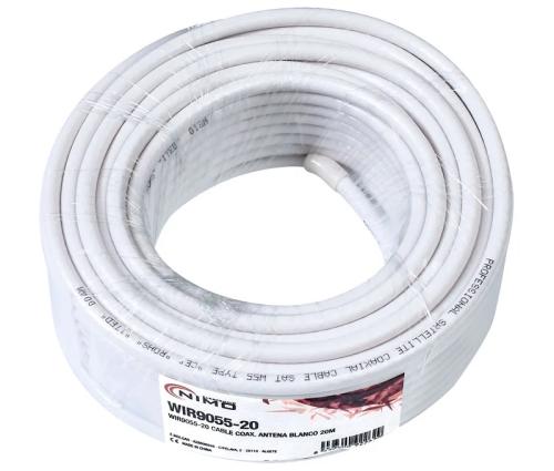 Cabo Coaxial de Antena Branco 20m