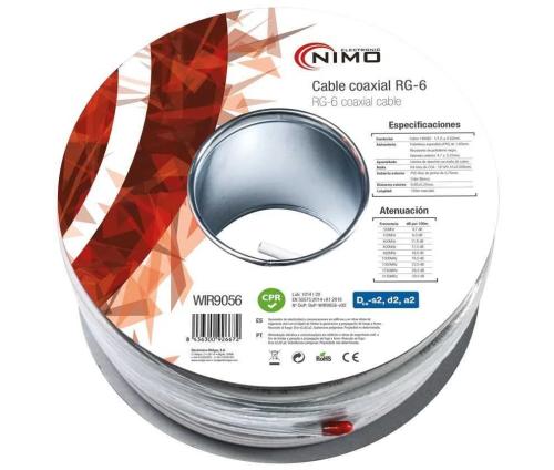 Cabo Coaxial de Antena Branco 100m