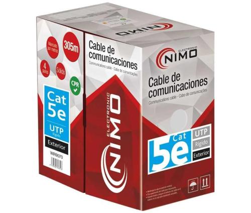 Cable para Datos Utp Cat.5e Rígido Exterior, 305m
