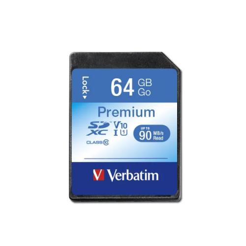 Cartão de Memória Sd Verbatim Premium Sdxc C10/U1 64 Gb 2 G