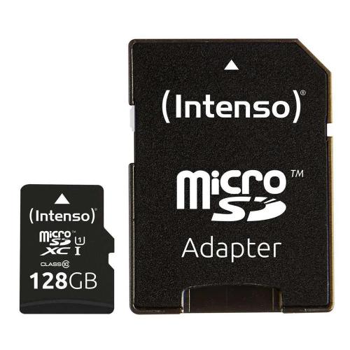 Cartão de Memória Micro Sd com Adaptador Intenso 34234 Uhs-I Xc Premium Preto 128 Gb
