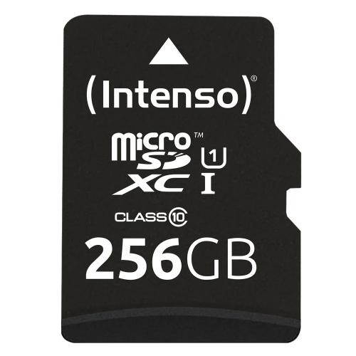 Cartão de Memória Micro Sd com Adaptador Intenso 3423492 256 Gb Preto