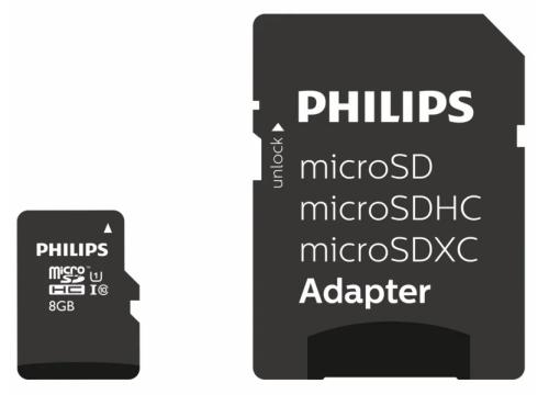Philips Microsdhc Card 8gb Class 10 Uhs-I U1 Incl. Adapter