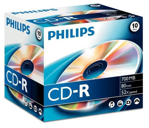 1x10 Philips CD-R 80 min 700 MB 52x JC