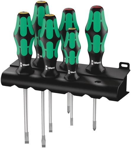 Conjunto de Chaves de Fenda Wera 334/6 Kraftform P