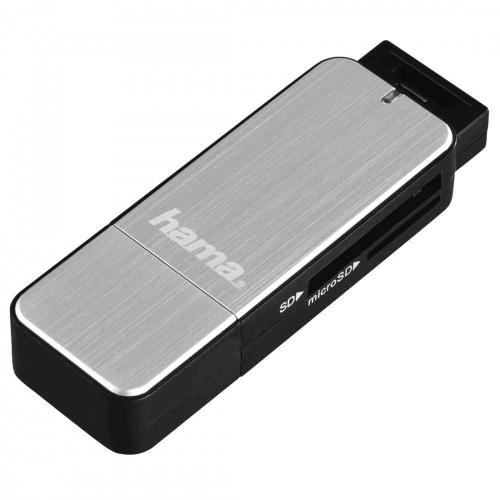 Hama Usb 3.0 Multi Card Reader Sd / Microsd Alu Bl