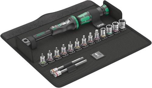 Adjustable Torque Wrench With Sockets In Textile Box - Wera