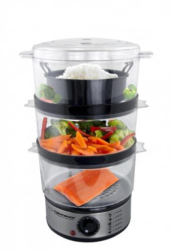 Cozedor a Vapor 3 Recipientes 400w Inox Esperanza