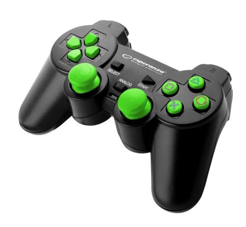 Comando com Vibração para Pc/Ps3 Verde Esperanza