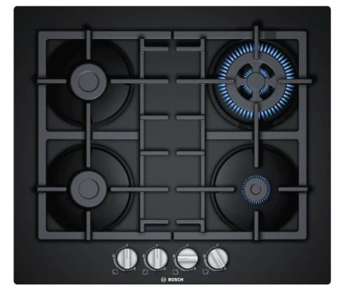 Placa A Gás Bosch Serie 4 60cm 4x, Preto
