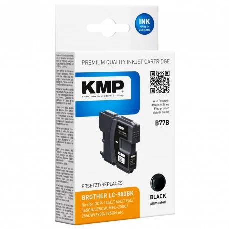 Cartucho de tinta preto KMP B77B compatível com w.
