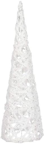 Arvore De Natal Estilo Cone Cor Branco 50x14cm