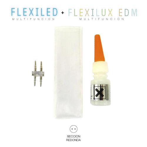Kit União Tubo Flexilux/Flexiled 2 Vias Edm
