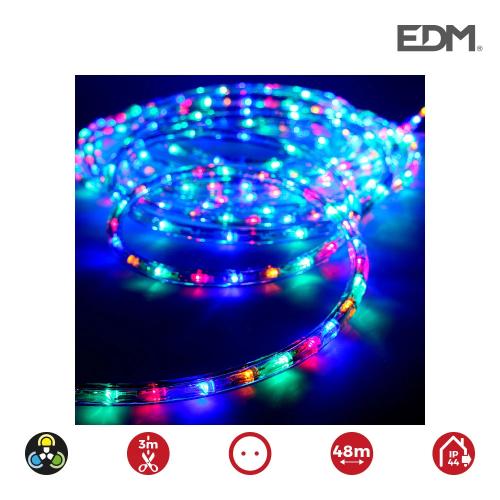 Mangueira Led Flexiled Multicor 36 Leds/m 2 Vias