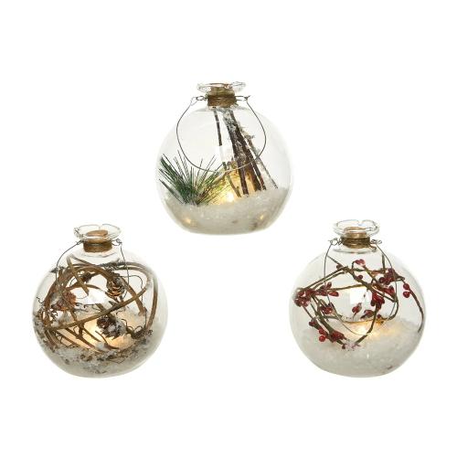 Bola Decorativa Led Com Elementos Naturais