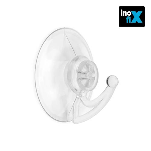 Cabide com Ventosa 42mm Transparente (Blister 4 U.