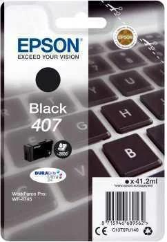 Epson Ink Cart. 407 L Durabrite Ultra Black C13t07u140 Epson Workforce Pro Wf-4745, Wf-4745dtwf