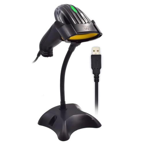 EWENT LEITOR CODIGO BARRAS 2D CCD USB COM BASE
