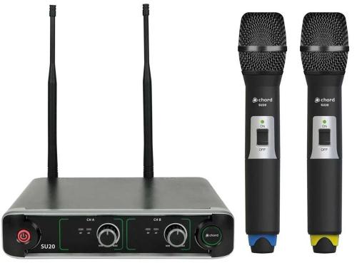Su20 Dual Uhf Handheld Microphone Set Blue + Yellow