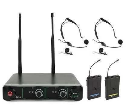 Su20 Dual Uhf Beltpack Microphone Set Blue + Yellow