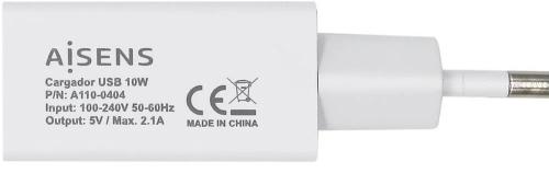 Carregador Usb 5v / 2a 10w (Branco) - Aisens