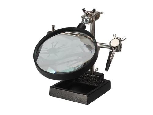 Lupa 3x Dioptrias C/ Suporte e Pinças - Velleman