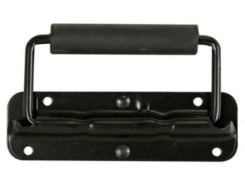 Pega para Coluna com Mola - Metal Preto - 140 X 40 Mm