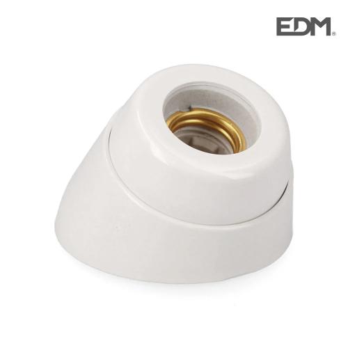 Casquilho de Superficie E27 Curvo Porcelana Retra.
