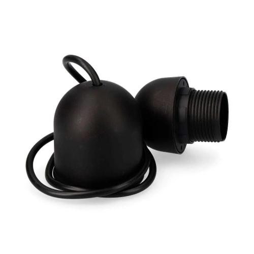 Cabo Suspenso Preto 80 Cm Casquilho E-27