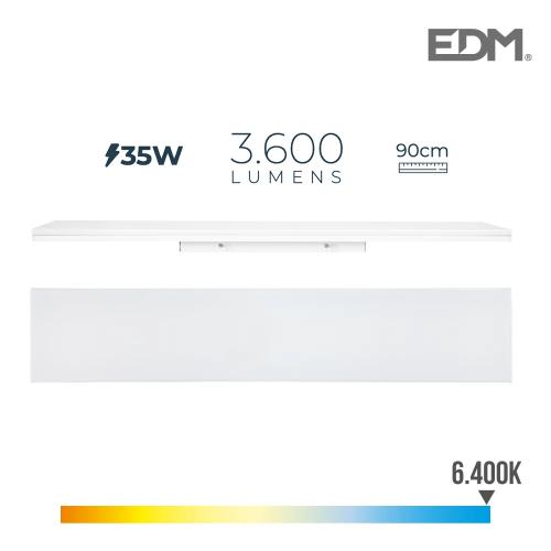 Armadura LED 35w 6400k Luz Fria 3600lm 12x90x4,5cm Edm