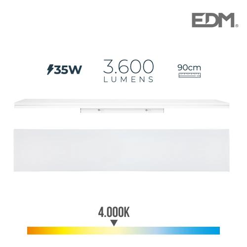 Armadura LED 35w 4000k Luz Dia 3600lm 12x90x4,5cm Edm